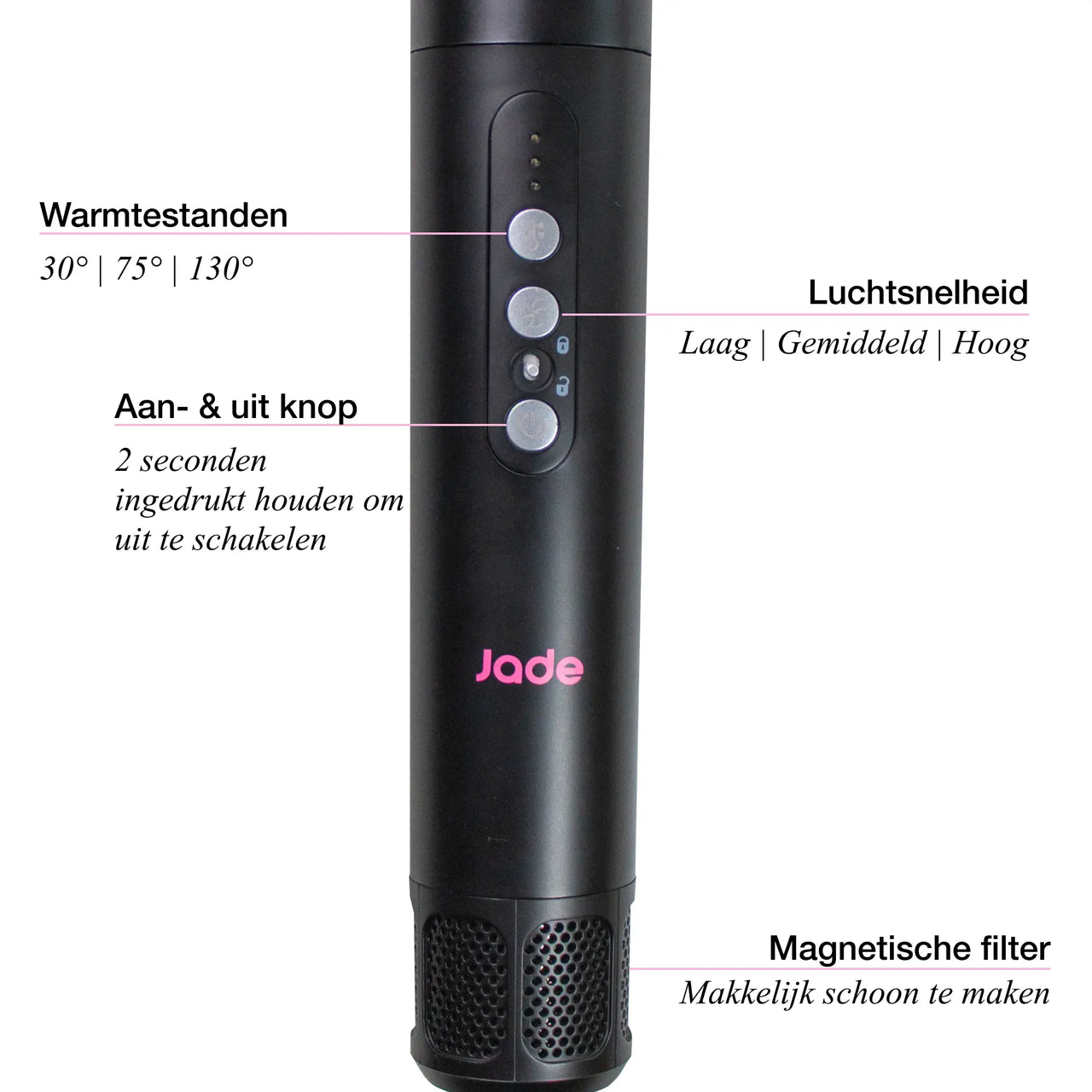 Jade's secret - Midnight | De 7-in-1 Hairstyler voor ieder haartype